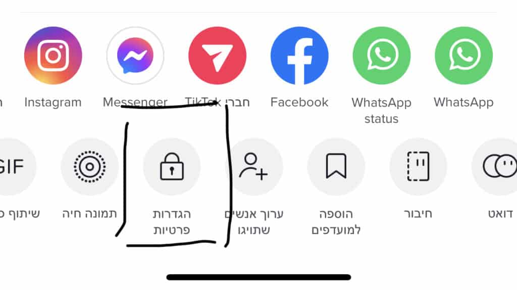 איך להפוך סרטון טיקטוק לפרטי